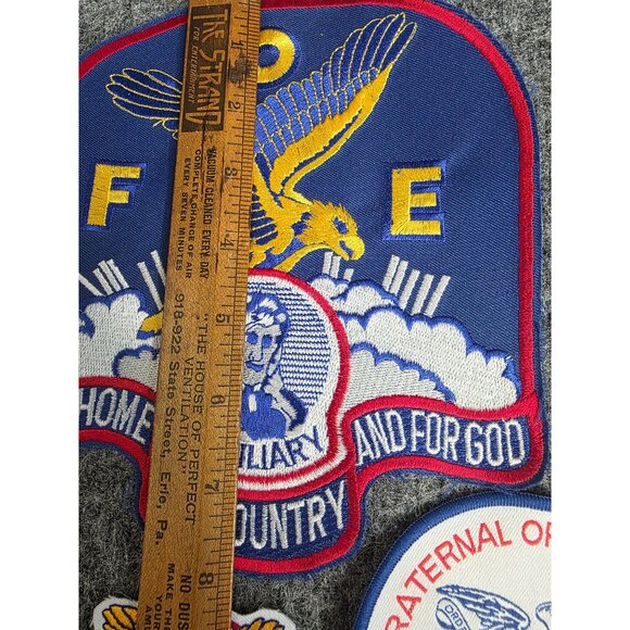 Fraternal Order Of Eagles FOE Patch Lot Embroidered Design Auxiliary Eagle Flags - Picture 6 of 7